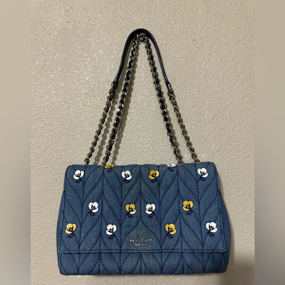 Kate Spade Midnight Blue Heart Pattern Wallet